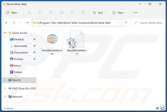 World Wide Web Aplicação Indesejada
