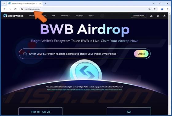 Bitget Wallet (BWB) Airdrop Fraude