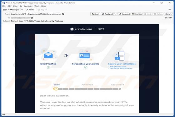 Fraude por Email Crypto.com