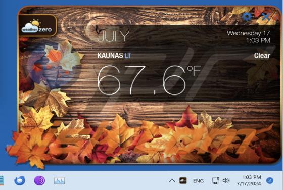 WeatherZero Aplicação Indesejada
