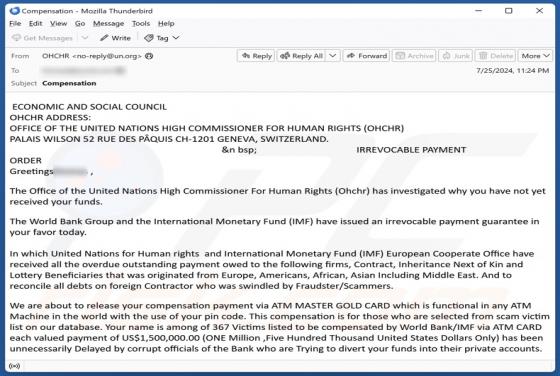 Fraude por Email Irrevocable Payment Order