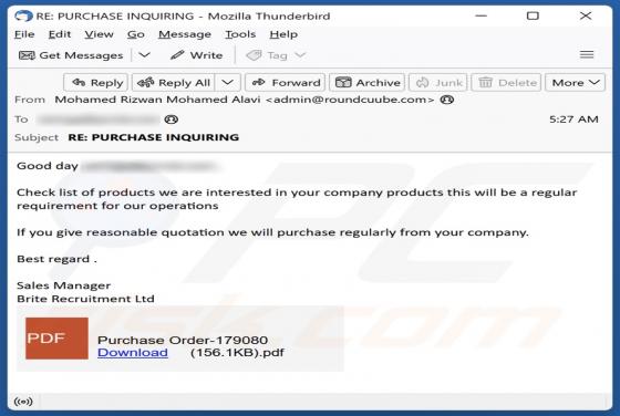 Fraude por Email We Are Interested In Your Company Products