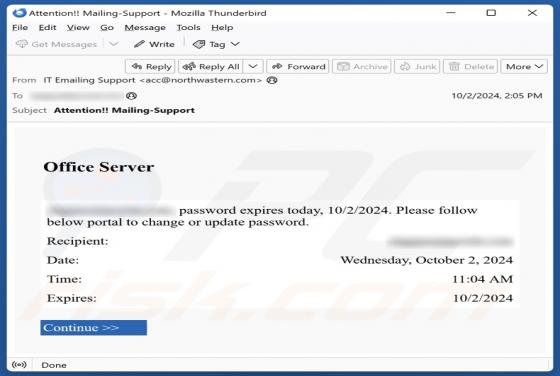 Fraude por Email Office Server