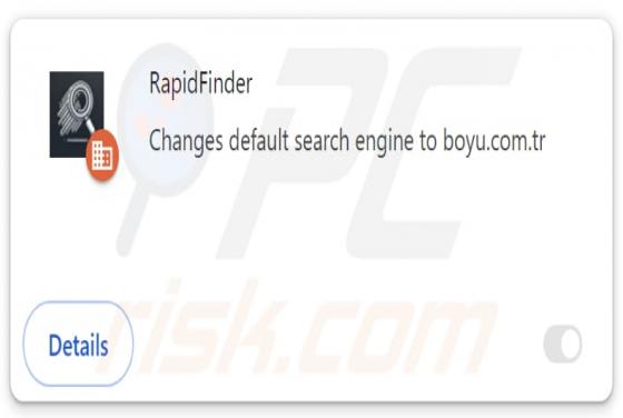 Sequestrador de navegador RapidFinder