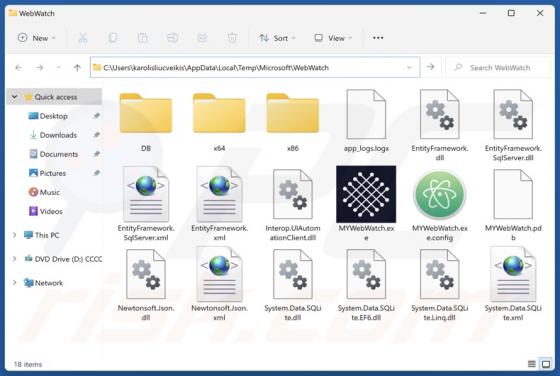 Sequestrador de navegador MYWeb Watch
