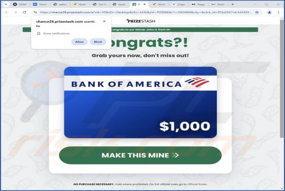 Prizestash.com Anúncios