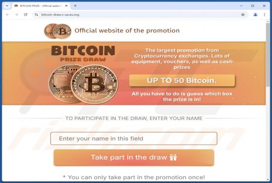 Bitcoin Prize Draw Fraude