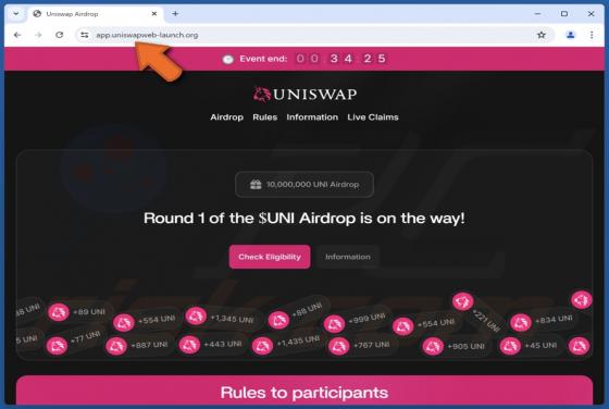 Uniswap ($UNI) Airdrop Fraude