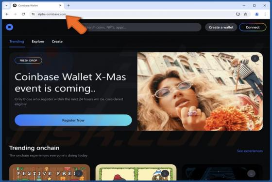 Coinbase Wallet X-Mas Registration Fraude