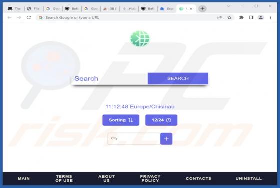 Sequestrador de navegador Wingman Clock