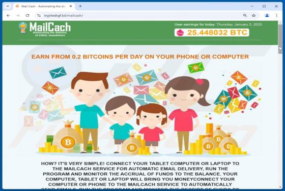 MailCach Bitcoin Earning Fraude