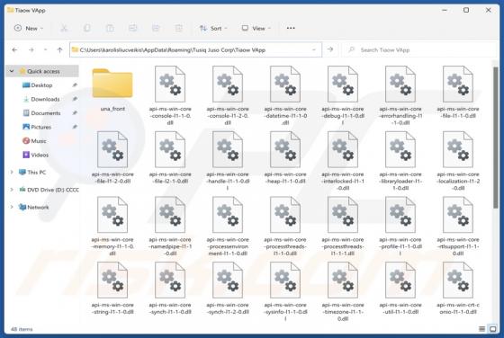 Aplicação indesejada Tiaow VApp
