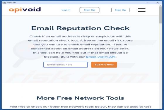 SafeMail aplicação potencialmente indesejada