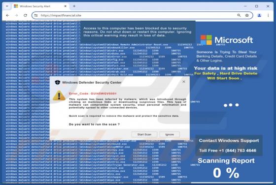 Error_Code: GUI45WGV0001 POP-UP Fraude