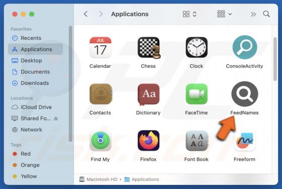 FeedNames Adware (Mac)