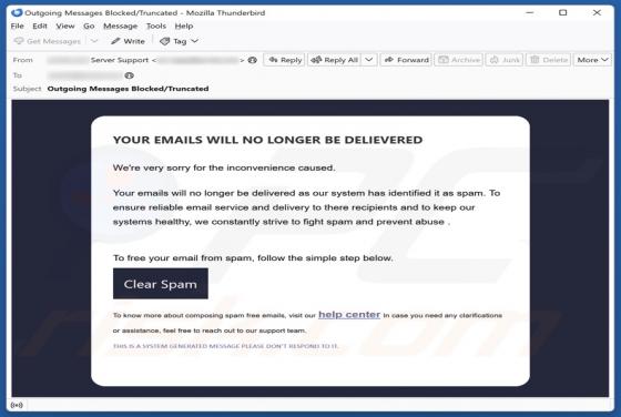 Fraude por Email Your Emails Will No Longer Be Delivered