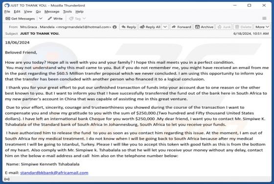 Fraude por Email Fund Transaction