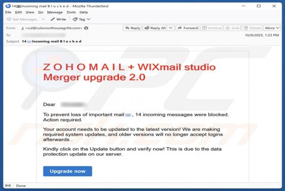 Zoho Mail + Wix Mail Studio Merger Upgrade Fraude