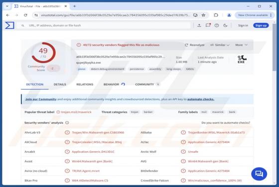 Trojan bancário Maverick