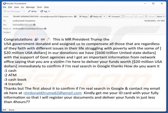 Compensation For Those Struggling With Poverty Email Fraude