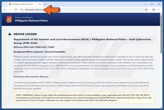 Device Locked Due To Access To Illegal Content Fraude