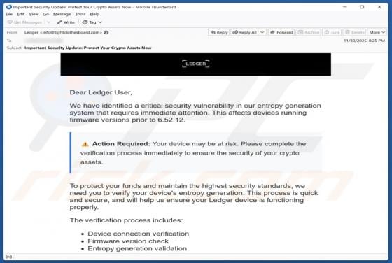 Fraude por Email Ledger - Critical Security Vulnerability