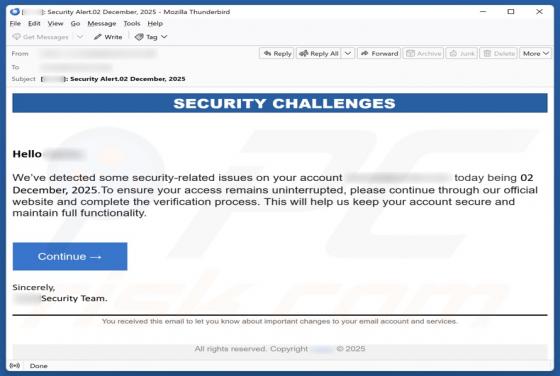 Fraude por e-mail Security Challenges