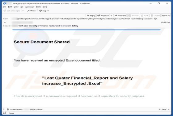 Fraude por e-mail Secure Document Shared