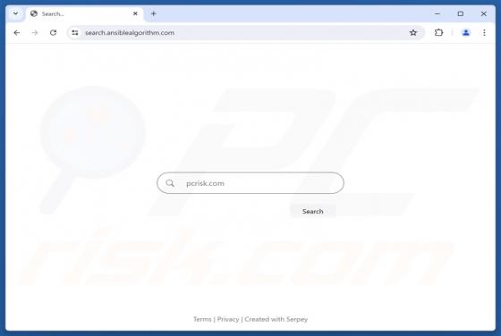 Redirecionamento do search.ansiblealgorithm.com