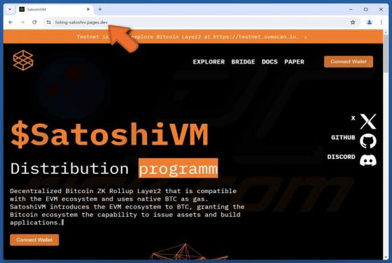 SatoshiVM Distribution Program Fraude