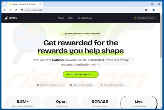 Grass Vote Rewards golpe