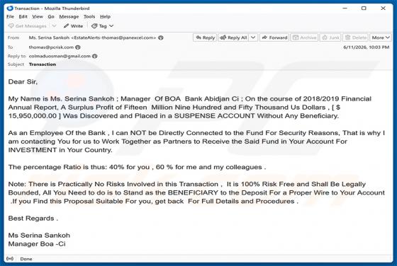 Surplus Profit golpe de e-mail