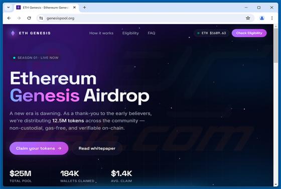 Ethereum Genesis Airdrop golpe