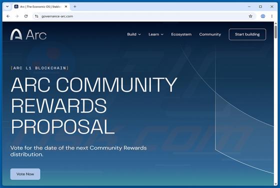 Arc Community Rewards golpe