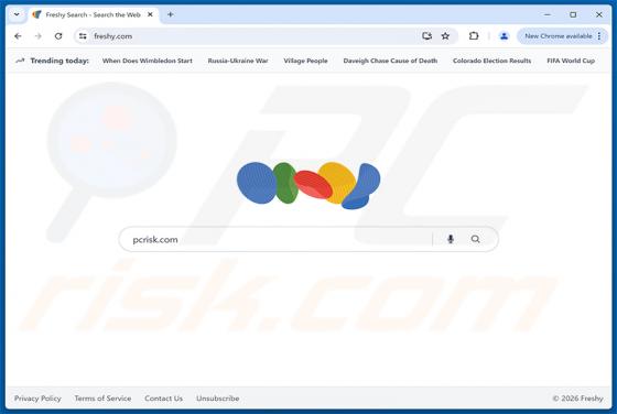 Sequestrador de navegador Freshy Search