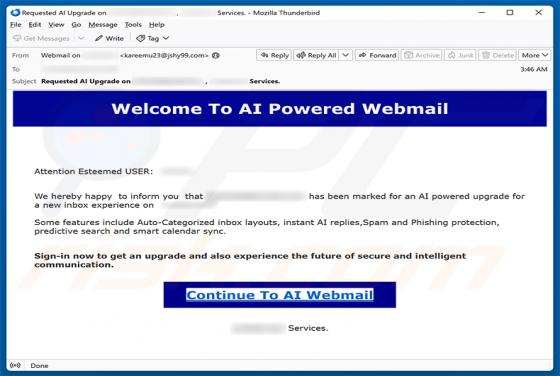 AI Powered Webmail golpe
