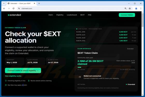 Extended ($EXT) Allocation golpe