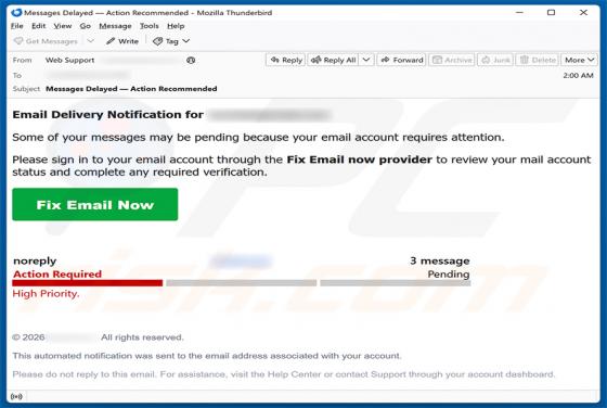 Email Delivery Notification golpe