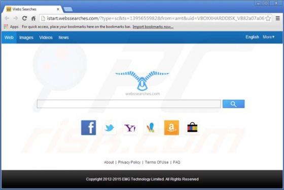 Vírus istart.webssearches.com