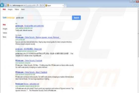 Vírus SafeHomepage.com