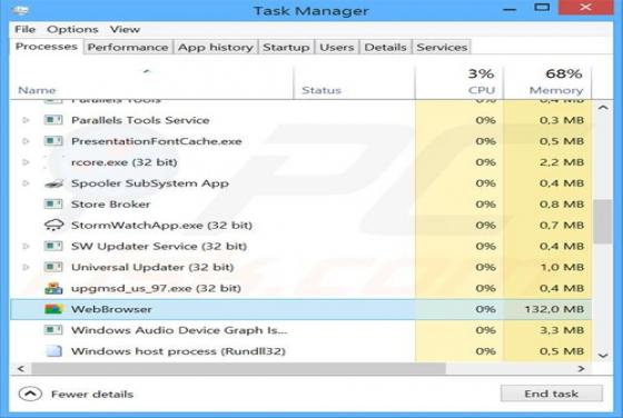 Anúncios WebBrowser