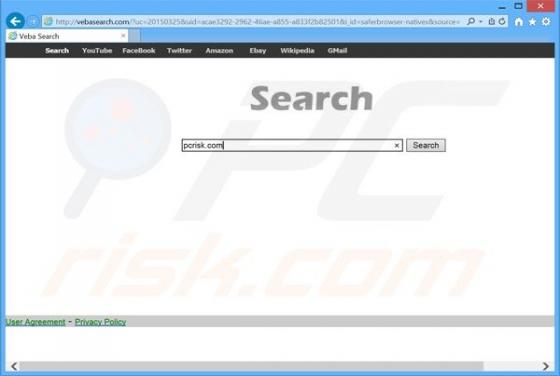 Redirecionamento VebaSearch.com