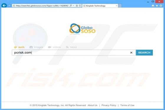 Redirecionamento searches.globososo.com