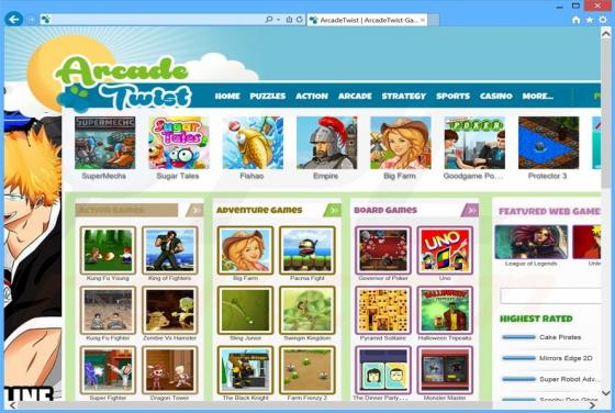 Anúncios ArcadeTwist