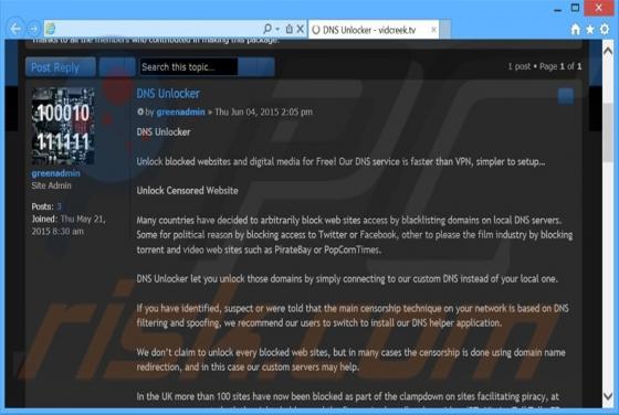 Adware DNS Unlocker