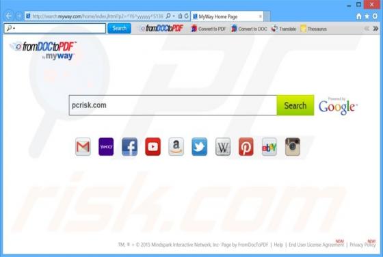 Redirecionamento Search.myway.com