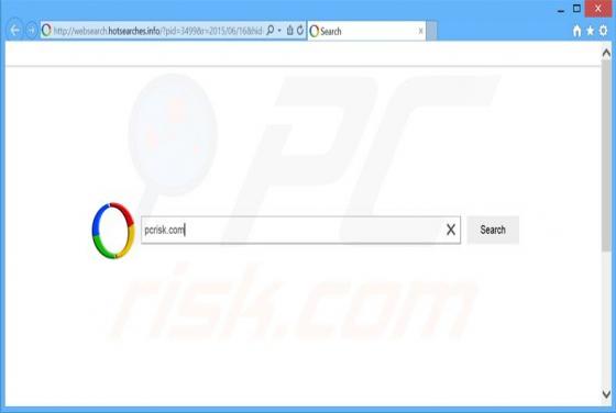 Redirecionamento Websearch.hotsearches.info