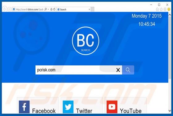 Redirecionamento search.bitcro.com