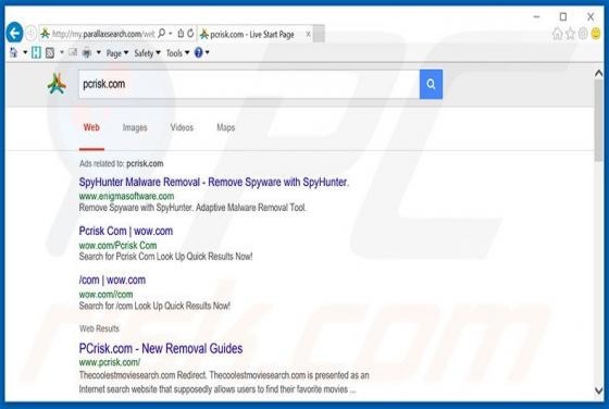 Redirecionamento My.parallaxsearch.com