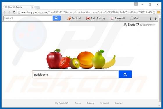 Redirecionamento de Search.mysportsxp.com